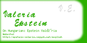 valeria epstein business card
